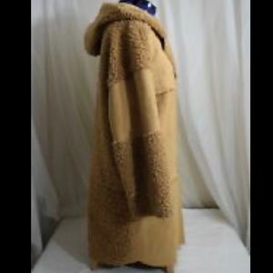 Contemporary suede teddy coat - MEDIUM